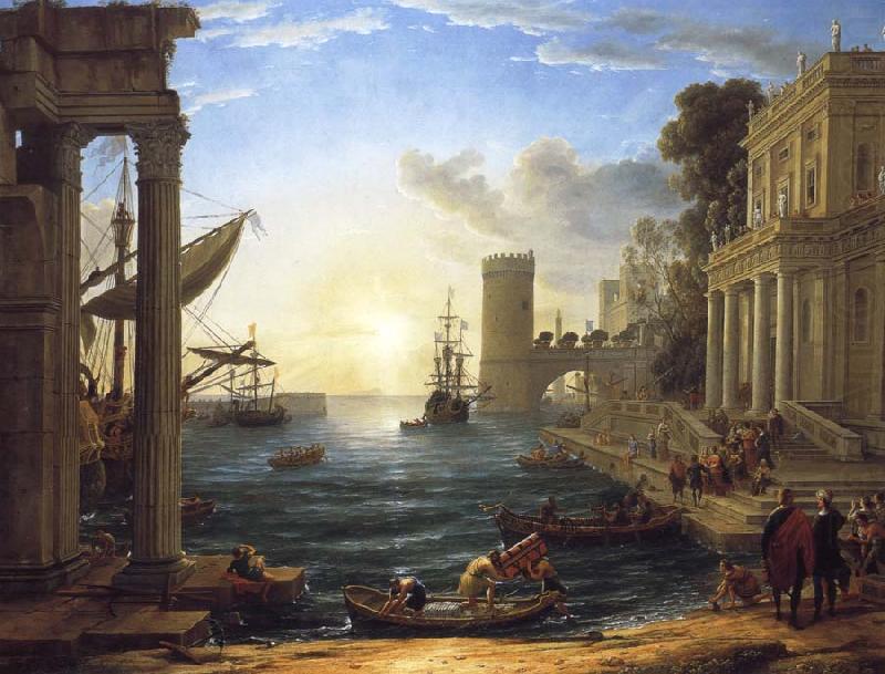 Claude Lorrain Seaport with the Embarkation of the Queen of Sheba china oil painting image